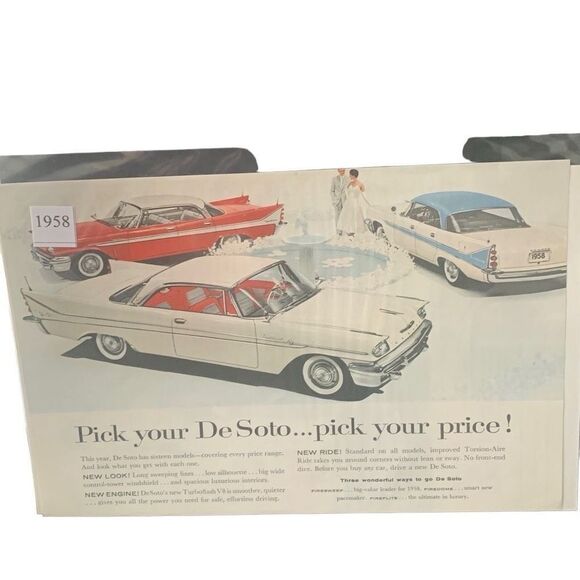 Vintage 1958 De Soto Pick Your De Soto Pick Your Price Ad Advertisement - Picture 4 of 4